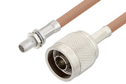 PE3C4959 - Slide-On BMA Plug Bulkhead to N Male Cable Using RG400 Coax