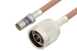 PE3C4960 - Snap-On BMA Jack to N Male Cable Using RG400 Coax
