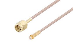 PE3C5091 - Snap-On MMBX Plug to SMA Male Cable Using RG316 Coax