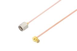 PE3C5105 - SMA Male to SMP Female Right Angle Cable Using PE-047SR Coax