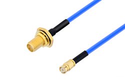 PE3C5233 - SMA Female Bulkhead to SMP Female Cable Using PE-P086 Coax