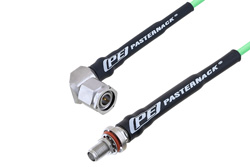 PE3C5265 - SMA Female Bulkhead to TNC Male Right Angle Low Loss Cable Using PE-P160LL Coax