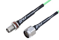 PE3C5269 - N Male to TNC Female Bulkhead Low Loss Cable Using PE-P160LL Coax