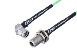 PE3C5271 - N Female Bulkhead to TNC Male Right Angle Low Loss Cable Using PE-P160LL Coax