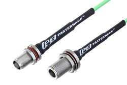 PE3C5272 - N Female Bulkhead to TNC Female Bulkhead Low Loss Cable Using PE-P160LL Coax