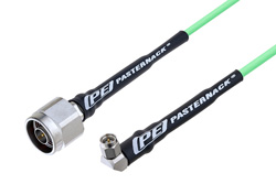 PE3C5275 - N Male to SMA Male Right Angle Low Loss Cable Using PE-P160LL Coax