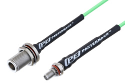 PE3C5278 - N Female Bulkhead to SMA Female Bulkhead Cable Using PE-P160LL Coax