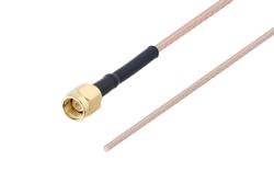 PE3C5493/HS - SMA Male to Straight Cut Lead Cable Using RG316 Coax with HeatShrink