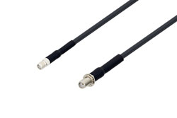 PE3C5788/HS - SMA Female to SMA Female Bulkhead Low Loss Cable Using LMR-195 Coax with HeatShrink