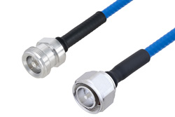 Plenum 4.1/9.5 Mini DIN Female to 4.3-10 Male Low PIM Cable Using SPP-250-LLPL Coax, LF Solder