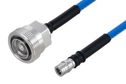 PE3C5857 - Plenum 7/16 DIN Female to QMA Male Low PIM Cable Using SPP-250-LLPL Coax , LF Solder