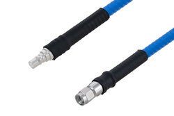 PE3C5864 - Plenum QMA Female to SMA Male Low PIM Cable Using SPP-250-LLPL Coax , LF Solder