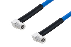 PE3C5877 - Plenum QMA Male Right Angle to QMA Male Right Angle Low PIM Cable Using SPP-250-LLPL Coax, LF Solder