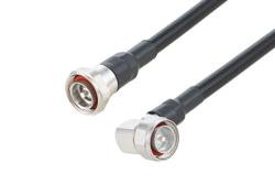 PE3C5960 - 7/16 DIN Male to 7/16 DIN Male Right Angle Low PIM Cable Using 1/2 inch Superflexible Coax