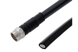 PE3C5989 - N Male to Straight Cut Lead Low Loss Cable Using LMR-600-DB Coax With Times Microwave Components