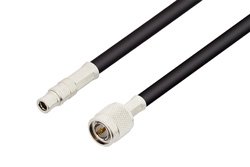 PE3C6086 - 75 Ohm Mini SMB Plug to 75 Ohm TNC Male Cable Using 75 Ohm RG59 Coax