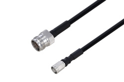PE3C6338 - Outdoor Rated 4.3-10 Female to NEX10 Male Low PIM Cable Using SPO-250 Coax Using Times Microwave Parts