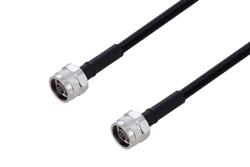 PE3C6345 - Outdoor Rated N Male to N Male Low PIM Cable Using SPO-250 Coax Using Times Microwave Parts