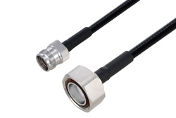 PE3C6350 - Fire Rated 4.3-10 Female to 7/16 DIN Male Low PIM Cable Using SPF-250 Coax Using Times Microwave Parts