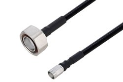 PE3C6359 - Fire Rated 7/16 DIN Male to NEX10 Male Low PIM Cable Using SPF-250 Coax Using Times Microwave Parts