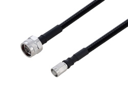 PE3C6362 - Fire Rated N Male to NEX10 Male Low PIM Cable Using SPF-250 Coax Using Times Microwave Parts