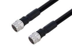 PE3C6374 - Fire Rated N Male to N Male Low PIM Cable Using SPF-500 Coax Using Times Microwave Parts