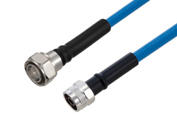 PE3C6382 - Plenum 4.3-10 Male to N Male Low PIM Cable Using SPP-375-LLPL Coax Using Times Microwave Parts