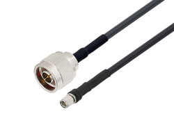 PE3C6398 - N Male to SMA Male Low Loss Cable Using LMR-240-DB Coax