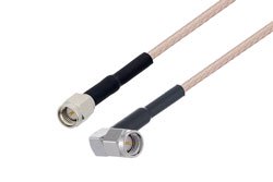 PE3C6415 - SMA Male to SMA Male Right Angle Cable Using RG316-DS Coax