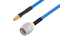 PE3C6494 - Mini SMP Female to SMA Male Cable Using PE-P086 Coax
