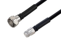 PE3C6499 - Outdoor Rated 4.3-10 Male to N Female Low PIM Cable Using SPO-375 Coax Using Times Microwave Parts