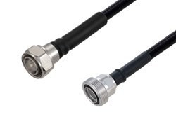 PE3C6501 - Outdoor Rated 4.3-10 Male to 7/16 DIN Female Low PIM Cable Using SPO-375 Coax Using Times Microwave Parts