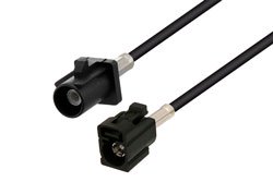PE3C6556 - Black FAKRA Plug to FAKRA Jack Cable Using RG174 Coax
