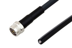 PE3C6627 - N Male to Straight Cut Lead Low Loss Cable Using LMR-400-DB Coax With Times Microwave Components