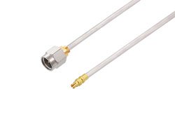 PE3C6650 - 2.92mm Male to Mini SMP Female Cable Using PE-SR405AL Coax