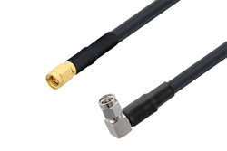 PE3C6658 - SMA Male Right Angle to SMA Male Low Loss Cable Using LMR-240 Coax