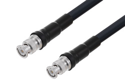 PE3C6717/HS - BNC Male to BNC Male Cable Using LMR-400-UF Coax with HeatShrink