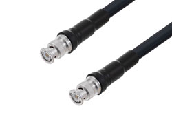 PE3C6717 - BNC Male to BNC Male Low Loss Cable Using LMR-400-UF Coax With Times Microwave Components
