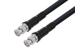 PE3C6717LF - BNC Male to BNC Male Low Loss Cable Using LMR-400-UF Coax With Times Microwave Components , LF Solder