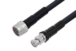 PE3C6726/HS - N Male to BNC Male Cable Using LMR-400 Coax with HeatShrink