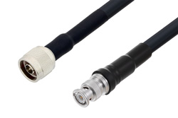 PE3C6727 - BNC Male to N Male Cable Using LMR-400 Coax