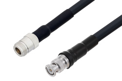 PE3C6739 - BNC Male to N Female Cable Using LMR-400-UF Coax