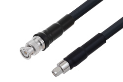 PE3C6747 - BNC Male to SMA Male Cable Using LMR-400-DB Coax