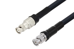 PE3C6752/HS - BNC Male to BNC Male Cable Using LMR-400-UF Coax with HeatShrink