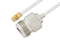 PE3C6766 - N Female to Push-On SMP Female Cable Using PE-SR405FL Coax