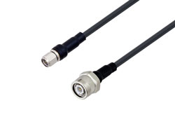 PE3C6886 - Fire Rated SMA Male to TNC Male Low Loss Cable Using LMR-200-FR Coax with Times Microwave Components
