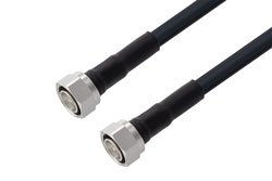 PE3C6908 - 4.3-10 Male to 4.3-10 Male Low Loss Cable Using LMR-400 Coax With Times Microwave Components