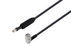 PE3C6947/WP - Waterproof IP68 SMA Male (Plug) to TNC Male (Plug) Right Angle Low Loss Cable Using LMR-240 Coax with Times Microwave Components
