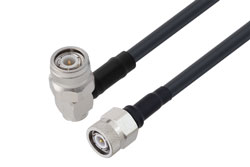 PE3C6958 - TNC Male to TNC Male Right Angle Cable Using LMR-240 Coax