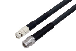 PE3C6976 - BNC Male to N Female Low Loss Cable Using LMR-400 Coax